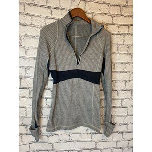 lululemon grey jacket half zip pullover small
